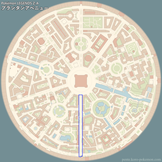 ポケモンレジェンズZ-A プランタンアベニュー (ミアレシティ) マップ