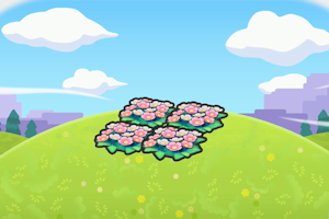 ぽこ あ ポケモン　高台の花畑