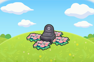 ぽこ あ ポケモン　花に囲まれたお墓