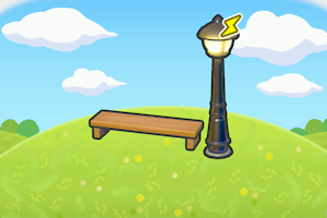 ぽこ あ ポケモン　照らされたベンチ