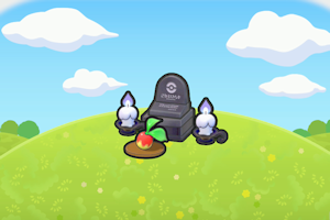 ぽこ あ ポケモン　ブキミなお墓にお供えもの