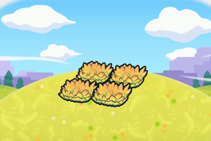 ぽこ あ ポケモン　高台の黄色の草むら