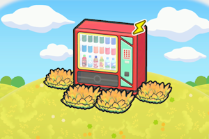 ぽこ あ ポケモン　草むらの自販機