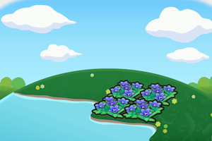 ぽこ あ ポケモン　うるおうゆうがな花畑