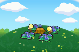 ぽこ あ ポケモン　花畑の切り株ステージ