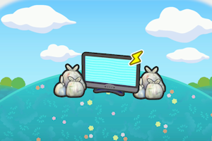 ぽこ あ ポケモン　ゴミ捨て場のテレビ